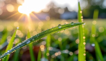 Single droplet on leaf tip