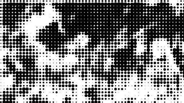 Abstract dotted halftone texture moving animation background seamless pattern loop