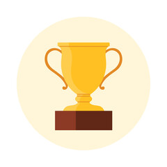 Award trophy cup isolated on white background for winner achievement and success vector illustration