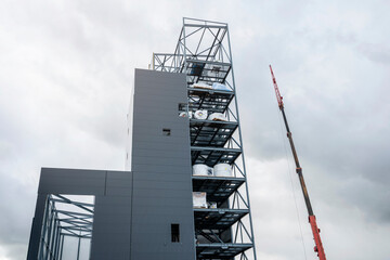 Naklejka premium Building site of a large industrial building