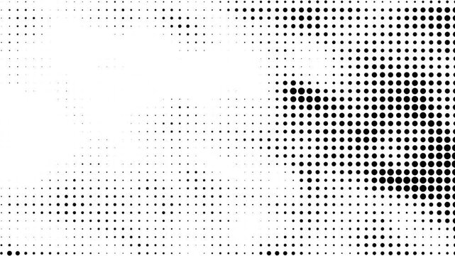 Moving dotted halftone pattern background in motion loop, modern abstract design animation