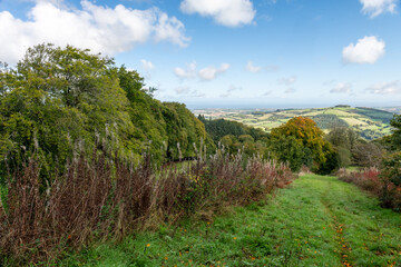 Obraz premium View from the top of the Incline of the Brendon hills in Exmoor National Park