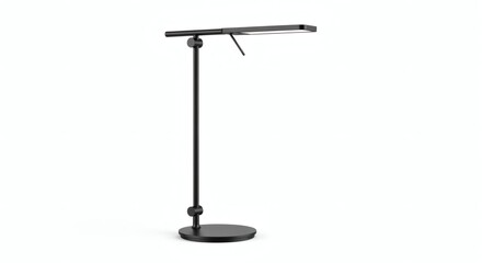 Naklejka premium Modern LED Desk Lamp Black Adjustable Task Lighting, Minimalist Design