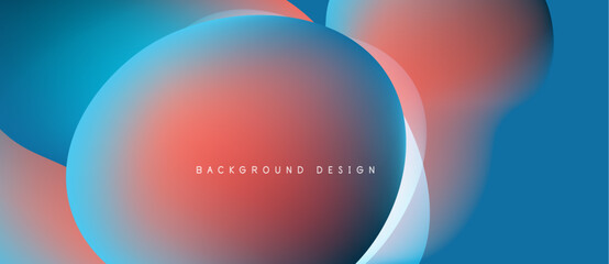 Abstract fluid shapes blend, creating vibrant gradient background. Colors transition from blue to orange, smooth design.