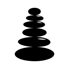 Vector art of zen stones stacked in balance, creating a sense of calm and harmony in this simple yet elegant composition
