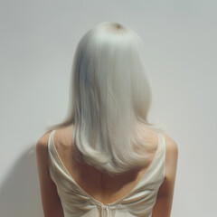 Naklejka premium lady with white hair