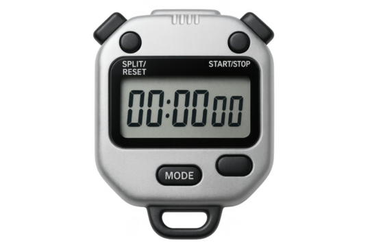Digital stopwatch measuring time for sport competition