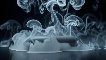 Elegant Smoke Swirling Gracefully Around a Product for Appealing Presentation
