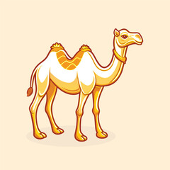 cute arabic camel cartoon character animal illustration