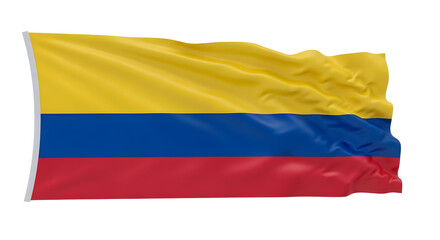 Naklejka premium Waving Colombian Flag isolated png transparent background