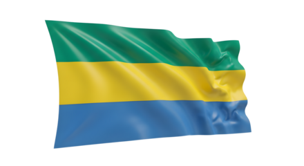 Gabpng flag waving 3d rendered isolated png transparent background