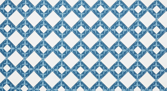 Blue geometric diamond pattern with textured repeating design - Powered by Adobe