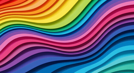 Wavy rainbow colors flowing vibrant abstract background texture