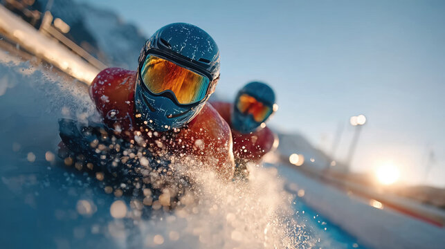 Dynamic bobsled racing in winter sports