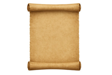 Old parchment paper scroll with empty texture background, ancient manuscript for document or map