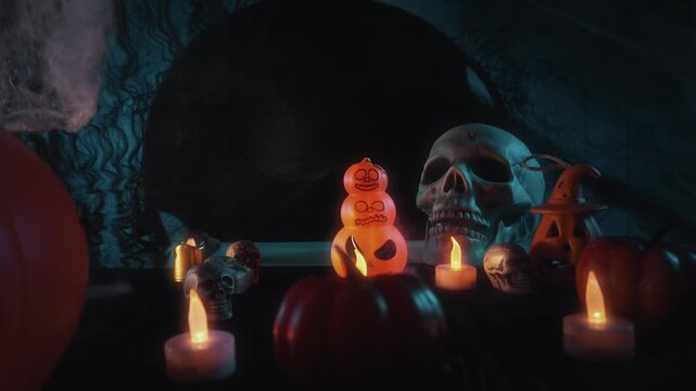 Halloween Decorations Mist Skull Lantern 16