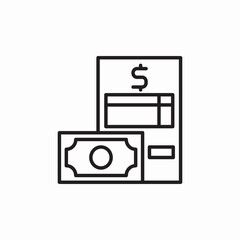 cash bill icon sign vector