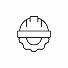 construction helmet settings icon sign vector