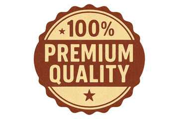 100% premium quality retro badge or sticker sign with textured finish on transparent background
