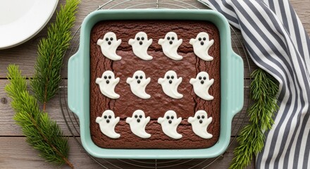 Delightfully spooky ghost brownies for Halloween baking fun and spirited seasonal treats, perfect for festive parties and family gatherings this fall