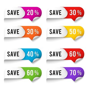Discount Sale Stickers.