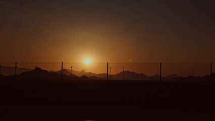 wind turbine at sunset
