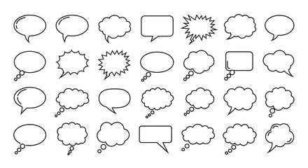 Collection of Diverse Speech and Thought Bubbles 2.