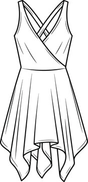black and white dress fashion design clip art preview