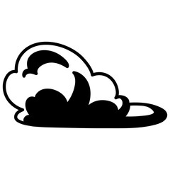 cloud vector silhouette , clip art, and symbol. Shilhouette of  cloud concept and simple design