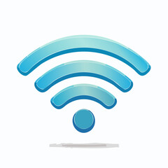 Luminous wifi signal illustration conveys modern connectivity and communication