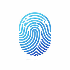 Modern digital identity fingerprint pattern with fluid blue lines and subtle shading