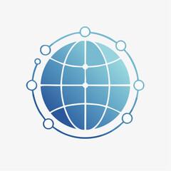Networked globe emblem symbolizing global connection and communication advancements