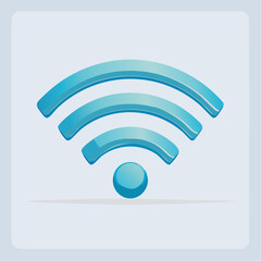 Sleek wireless signal symbol showcasing connectivity and technological advancement