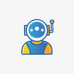 Stylized astronaut avatar representing space exploration and digital identity