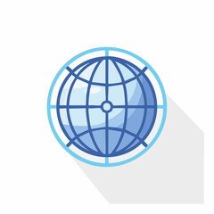 Stylized globe icon representing global connection and international networks