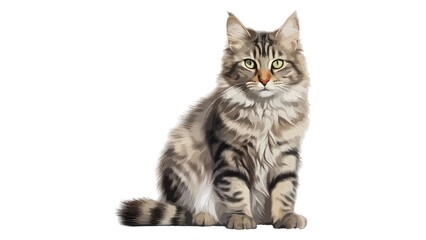 Realistic Cat Clip Art Illustration Adorable Kitten Painting Artwork - 1