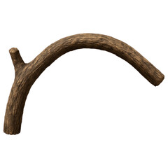Naklejka premium Curved Wooden Branch