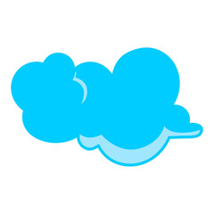cloud vector, clip art, and symbol. Flat design of  cloud concept and simple design