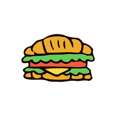 サンドイッチのイラスト