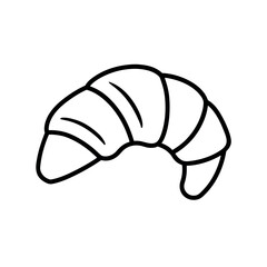 Croissant Outline Vector Illustration