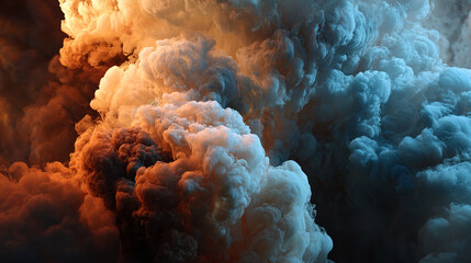 vortex of swirling smoke, twisting in 3D space with dynamic lighting and depth, evoking energy, mystery, and digital flow.