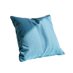 Soft Blue Cushion on a White Background for Cozy Home Decor