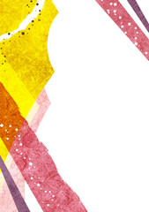 和紙と金の和風な背景フレーム（お正月・ひな祭り・成人式などお祝いの飾り枠）