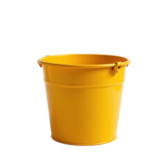 Bright Yellow Plastic Bucket for Versatile Cleaning and Storage Needs