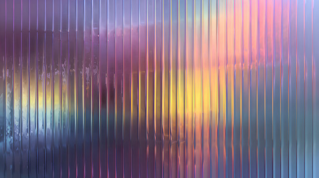 Transparent Refracted Glass Gradient Effect. Ribbed glass morphism texture  Stock Illustration