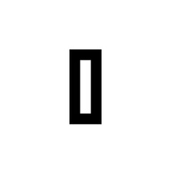 minimalist white letter I icon