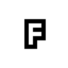 Minimalist White Letter F Icon