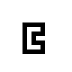 Minimalist White Letter C Icon