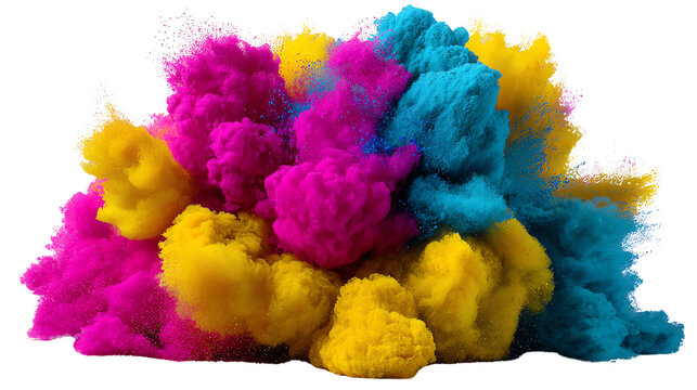 Colorful Explosion: A captivating display of vibrant hues explodes outwards, with a spectrum of colors creating a dynamic visual experience.