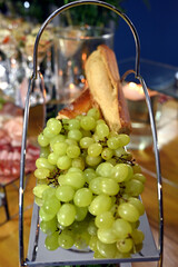 dining table with assorted foods, party foods food buffet